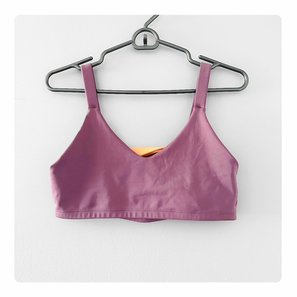 ★ Wildfox Karma Twist Back Sports Bra - Grapeade/LightIrange ★ - Picture 3 of 17